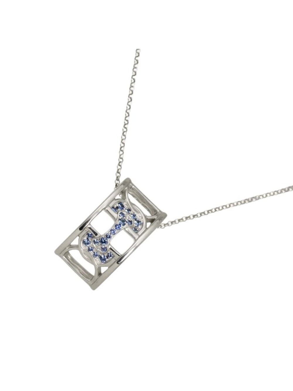 Celine Sapphire Necklace 42 18k White Gold 750 Necklac